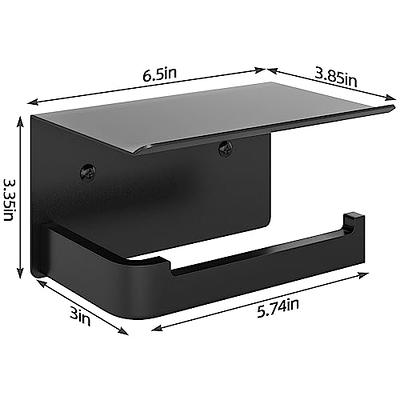 Matte Black 304 Stainless Steel Marble Floor Standing Paper Holder