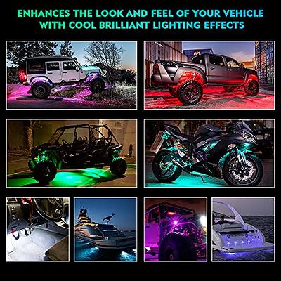 Motorcycle RGB RF Remote Control LED Pod Lights 8PCS – Nilight