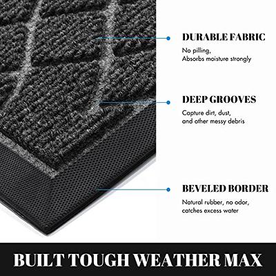 Gorilla Grip Durable Natural Rubber Door Mat, Waterproof, Low Profile,  Heavy Duty Welcome Doormat for Indoor and Outdoor, Easy C