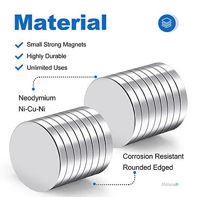 40 Pcs Super Strong Neodymium Disc Magnets, 18mm x 3mm Small Magnets for  Dry Erase Board Whiteboard Office Fridge Crafts, Mini Round Rare Earth  Magnets for DIY Building Scientific Models 