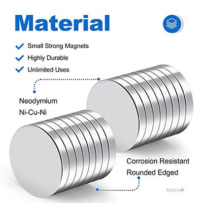 TRYMAG 50Pcs Super Strong Neodymium Magnets, Small Round Fridge Rare Earth  Magnets for Crafts, Tiny Neodymium Office Magnets for Whitboard, Dry Erase