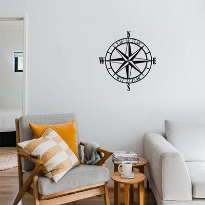 Compass Rose and Coordinates, Custom Metal Sign, Metal Compass