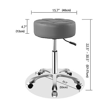 Antlu Rolling Swivel Stool Chair for Office Medical Salon Tattoo Kitchen Massage Work,Adjustable Height Hydraulic Stool with Wheels (Black)