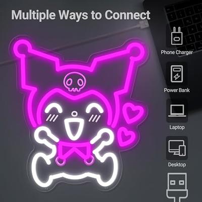 KAWAII HELLO KITTY MY MELODY NEON LIGHTS LED Game Girl Room Wall