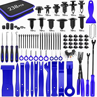 GOOACC 238Pcs Trim Removal Tool, Auto Push Pin Bumper Retainer Clip Set  Fastener Terminal Remover Tool Adhesive Cable Clips Pry Kit Car Panel Radio  Removal Auto Clip Pliers (GRC-207) - Yahoo Shopping