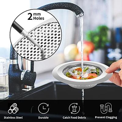 Kitchen Sink Strainer Sink Stopper - tifanso 2 PCS Sink Strainer Stopper  Kit, Universal Silicone Drain Cover, 4.5 Inch Stainless Steel Sink Drain  Strainer, Food Catcher for Kitchen Sink - Yahoo Shopping