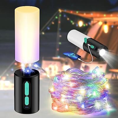 Color String Lights + Camping Lantern Flashlight: 33FT Camping String  Lights with 4000mAh Power Bank, Waterproof LED Camping Lights, Portable  Tent Lights for Camping Power Outage Emergency Home - Yahoo Shopping