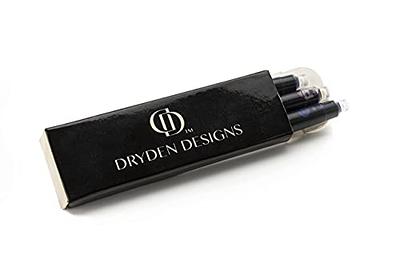 Dryden Designs Dryden Fountain Pen with Ink [12 Black & 12 Blue Cartridges] - Intense Black - Smooth Elegant Writing - Best Fountain Pens Colle