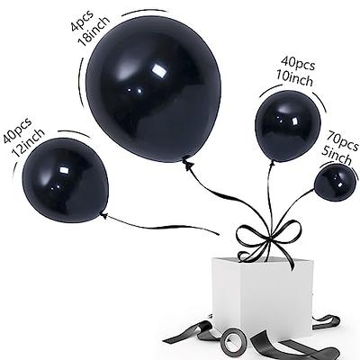 Freechase 154pcs Black Party Latex Balloons of Different Sizes  18/12/10/5inch Black Balloons with Black Ribbon Balloon Chain for Birthday  Gender Reveal Baby Shower Wedding Balloon Arch Kit Decorations - Yahoo  Shopping