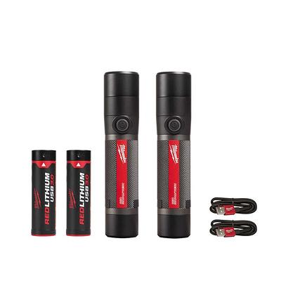 Husky 800 Lumens Dual Power LED Rechargeable Focusing Flashlight