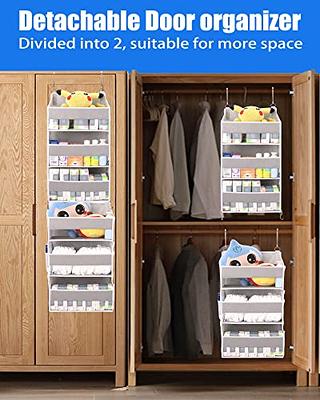 Univivi Door Hanging Organizer Nursery Closet Cabinet Over The Door  Organizer with 4 Large Pockets and 3 Small PVC Pockets Door Storage for  Cosmetics