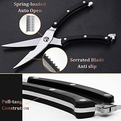 Kitchen Scissors For Food Heavy Duty Spring Loaded Kitchen Shears Stainless  Steel Food Scissors And Cooking Tong Tweezers Set for Chicken, Poultry  Bone, Meat, Fish, Salad, BBQ, Herb, Home Gadget - Yahoo