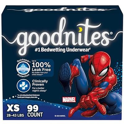 Goodnites Nighttime Bedwetting Underwear, Boys' XS (28-43 lb.), 99 Ct (3  Packs of 33), Packaging May Vary - Yahoo Shopping