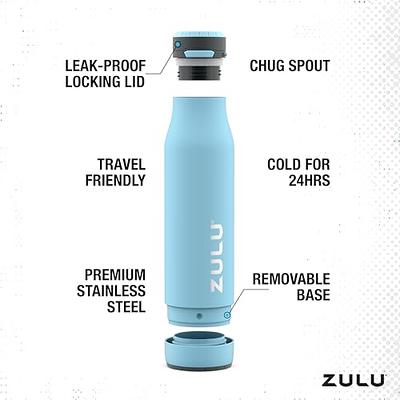 Zulu ZULU Ace Vacuum Insulated Stainless Steel Water Bottle with Removable  Base, 24 oz
