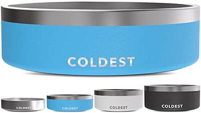 Coldest Dog Bowl - Stainless Steel Non Slip No Spill Proof Skid Metal  Insulated Dog Bowls, Cats