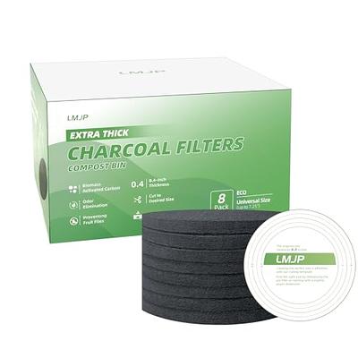 Simply Carbon 2 Years Supply Extra Thick Filters for Kitchen Compost Bins - Longer Lasting Activated Charcoal - Universal Size Fits All Compost Bins