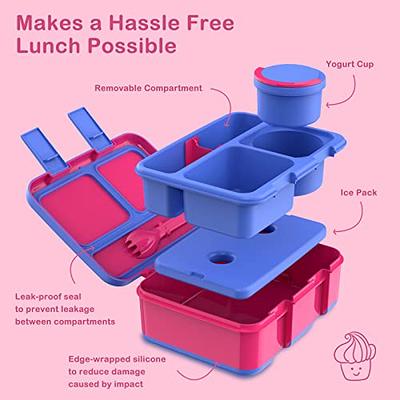 Genteen Premium Kids Lunch Box - Kids Chill Bento Box with 3 Compartments  and Removable Ice Pack for Meals and Snacks, Toddler Lunch Box for  Daycare,School,Leak-Proof,BPA-free,Dishwasher Safe-Fuchsia - Yahoo Shopping