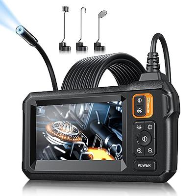 DEPSTECH Endoscope à écran IPS de 12,7 cm, caméra endoscope à double  objectif 1080p avec lumière, écran divisé, caméra d'inspection étanche  IP67