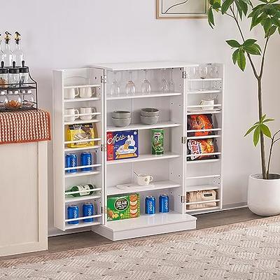 TOLEAD 64 Tall Kitchen Pantry Storage Cabinet, Pantry Cabinet with Doors  and Shelves, Modern Food Pantry Cabinet Cupboard, Storage Cabinet for