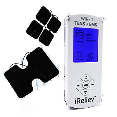 TENS Unit Muscle Stimulator for Pain Relief Therapy, NURSAL 24 Modes Dual  Channels EMS TENS Machine, Rechargeable Electric Pulse Massager Device with  8 Electrode Replacement Pads, 90minus Timer - Yahoo Shopping