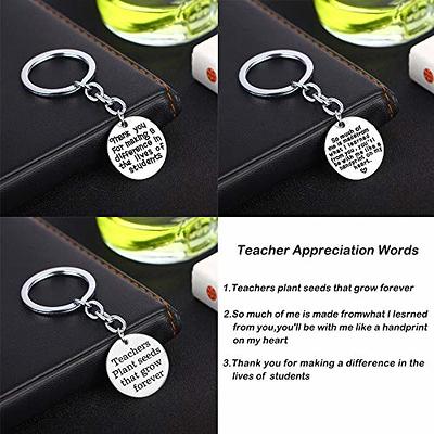3 PCS Keychain Teacher Gifts Teacher Appreciation Gifts for Women