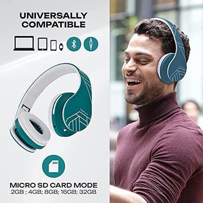 LOBKIN Bluetooth Headphone Over Ear, Stereo Wireless Headset with  Microphone, Foldable Wireless and Wired Headphones with TF Card MP3 Mode  and FM