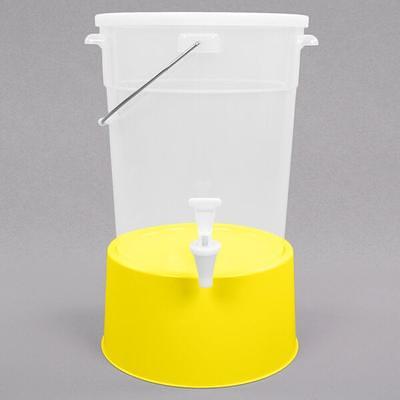 Service Ideas Round Plastic 384 Oz. Beverage Dispenser