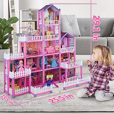 149 Piece Set Doll House for Girls,Dreamhouse, Princess Castle Set with  Fully Furnished Fashion Dollhouse,Simulation Play House with  Accessories,Gift Toy for Kids Ages 3 +