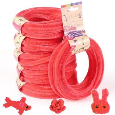 IOOLEEM iooleem 200pcs pink pipe cleaners, chenille stems, pipe cleaners  for crafts, pipe cleaner crafts, art and craft supplies.