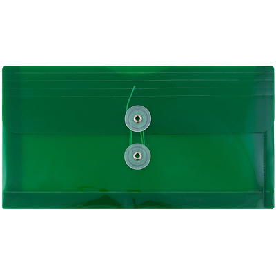 JAM Paper Plastic Envelopes with Button and String Tie Closure