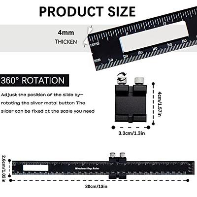 HARFINGTON 2pcs Stainless Steel Ruler 8 Inch 20cm & 12 Inch 30cm Metric  English Ruler with Conversion Table Metal Ruler Straight Edge Millimeter  Ruler