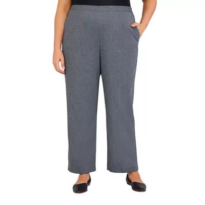 Alfred Dunner Women's Plus Size Empire State Knit Herringbone Pull-On  Straight Leg Average Length Pants - Yahoo Shopping