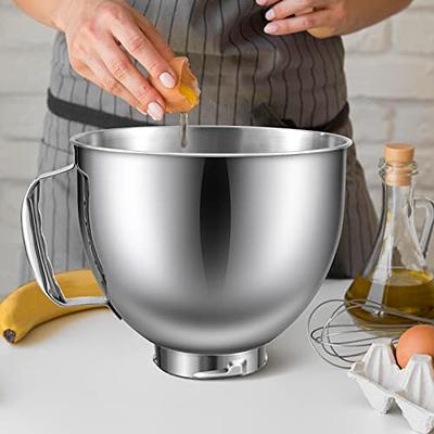 LETOMS Stand Mixer Bowl for Kitchenaid 4.5 Quart, Stainless Steel