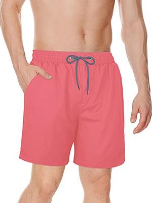 Komorebi Mens Swim Trunks with Compression Liner Mens Bathing Suit