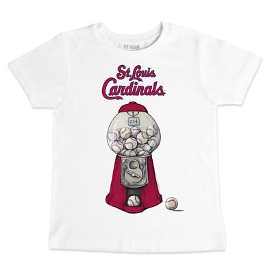 Infant Tiny Turnip White St. Louis Cardinals State Outline T-Shirt
