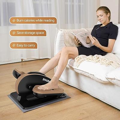 Under Desk Elliptical, Electric Foot Pedal Exerciser, Fully Assembled  Seated Elliptical, Compact Portable Elliptical Machine Trainer with Remote