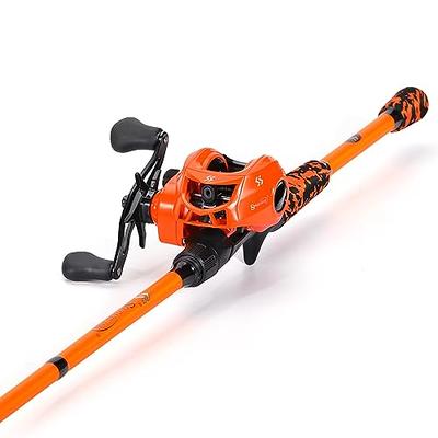 Sougayilang Fishing Rod and Reel Combo, Baitcasting Combo, IM7