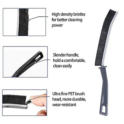 3PCS Hard Bristle Crevice Cleaning Brush,Gap Cleaning Brush  Multi-Functional Cleaning Brush Hand-Held Groove Cleaning Brush for  Household Use