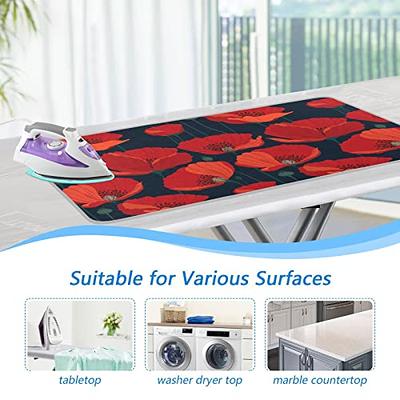 Poppies Red Flowers Ironing Mat Portable Ironing Pad Blanket for Table Top  Heat Resistant Ironing Board Cover with Silicone Pad for Washer Dryer Countertop  Iron Board Alternative Cover, 47.2x27.6in - Yahoo Shopping