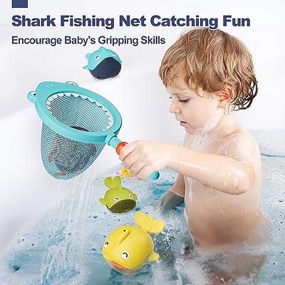  Lehoo Castle Bath Toys, Magnetic Fishing Game For Bath, 4  Pcs Wind Up BathToys, Shower Bathtub Toys