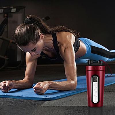 Stainless Steel Visible Window Shaker Bottle BPA Free, Gym for