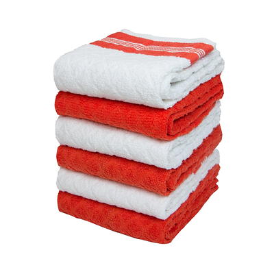 KitchenAid Albany Green/White Matcha Cotton Kitchen Towel Set (4