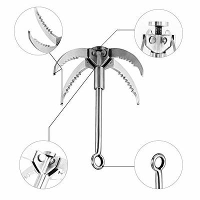 BESPORTBLE Heavy Duty Hooks Folding Tool Grappling Hook Climbing Hook  Stainless Steel Claw Hook Outdoor Grappling Hook Kids Tools