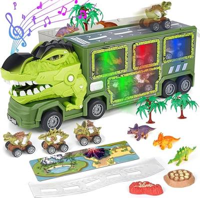 Dinosaur Truck Toy for Kids 3-12, 15 in 1 Dinosaur Toy Set for Boys, with 5  Pull Back Dinosaur Cars and 3 Dinosaur Figures and 1 Slide, Dinosaur Truck  Toy with Music and Flashing Lights - Yahoo Shopping