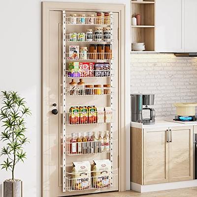 1Easylife Over The Door Pantry Organizer Rack, 6-Tier Adjustable Pantry  Organization and Storage, Heavy-duty Metal Door Spice Rack with Detachable