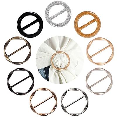 Scarf Ring Clips T shirt Tie Clips Fashion Metal Circle - Temu