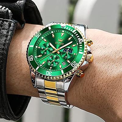 Black Watch for Men Large Face Stainless Steel Diamond Watches with Date  Gold Roman Number Fashion Men's Chronograph Watches Waterproof Luminous  Easy Read Mens Multi-Function Quartz Watch for Men - Yahoo Shopping