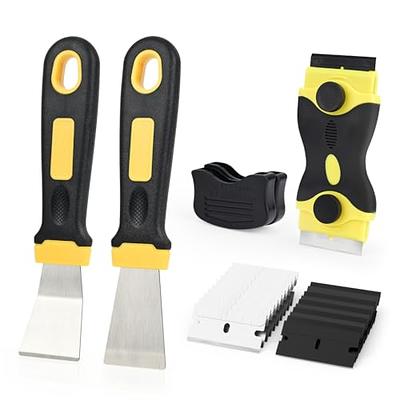 Weupe Razor Blade Scraper Tool: Window Scraper, Glass Cooktop Scraper & Paint Scraper, Car Decal, Sticker and Glue Remover Razor Holder with 5