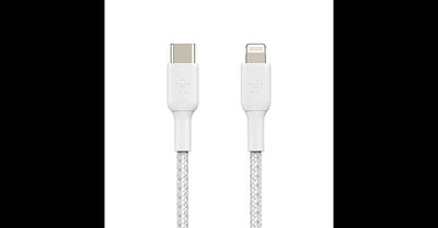 Belkin 3.3-ft BOOST CHARGE Braided USB-C to Lightning Cable for iPad/iPhone/iPod  (M/M), White (CAA004bt1MWH) - Yahoo Shopping