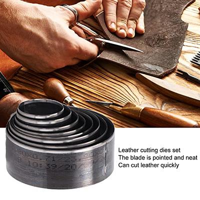 Leather Cutting Dies Set, 8Pcs 25 to 60mm Hollow Punch Set Round Leather  Punching Tool Round Hole Puncher Cutting Mold Punching Die Set for Handmade  DIY Leather Craft - Yahoo Shopping